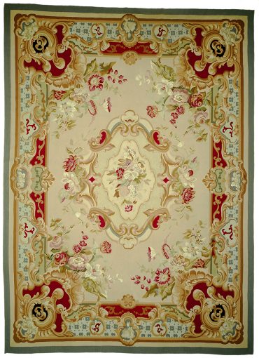 Aubusson 10 x 14 in Rust/Ivory