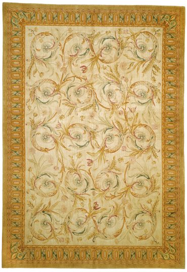 Savonnerie Rug 4 x 6 in Beige/Taupe
