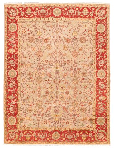 Romanian Sultanabad 9×12 in Beige/Red